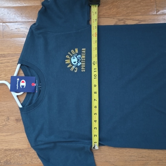 CHAMPION BRAND SIGNATURE MEN'S TEAL GREEN SHORT SLEEVES TEE SHIRT SIZE SMALL - Picture 10 of 16